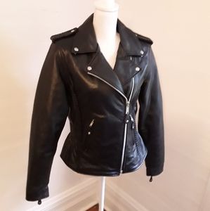 NWOT First Manuf Allure Leather Motorcycle Jacket